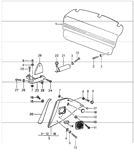 Diagram 807-07 Porsche 964 (911) (1989-1994) Body