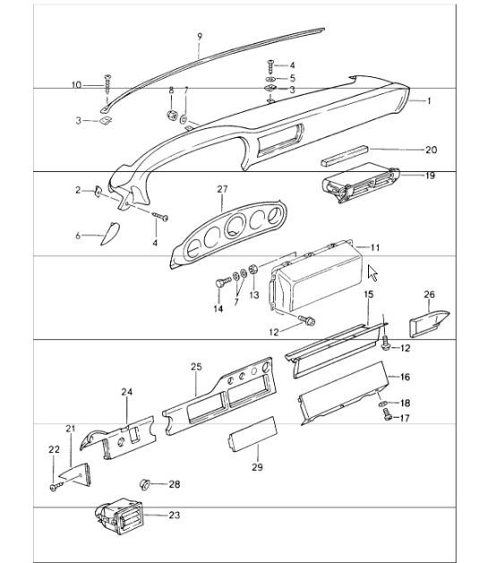 Diagram 809-01 Porsche Macan (95B) MK1 (2014-2018) Body