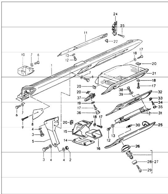 Diagram 809-02 Porsche Boxster S 986 3.2L 2003-04  车身