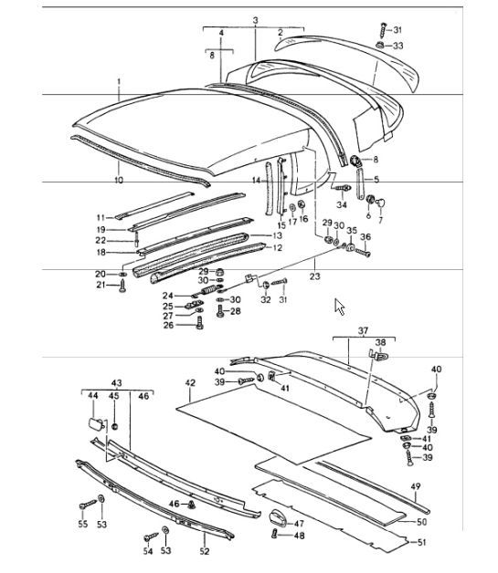 Diagram 811-15 Porsche Boxster 986 2.7L 2003-04 Body
