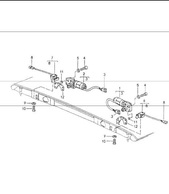 convertible top catch 964 CABRIO 1989-94
