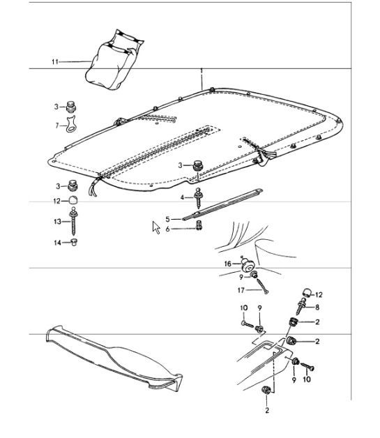 Diagram 811-40 Porsche Cayman 987C / 981C (2005-2016) Body