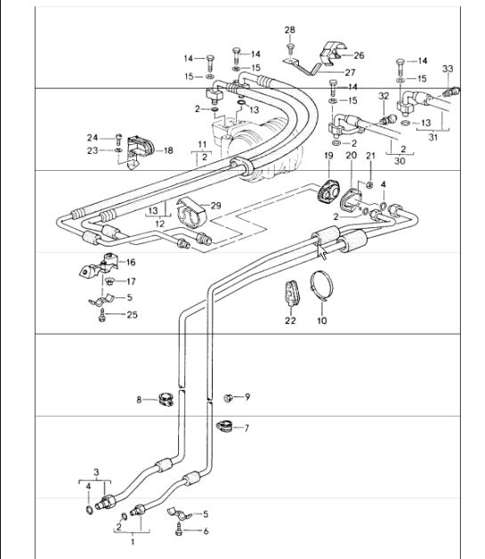 refrigerant circuit rear 964 1989-94