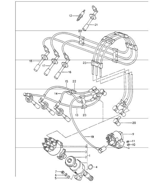 Diagram 901-01 Porsche Boxster 981 2.7L 2012-16 Equipo eléctrico