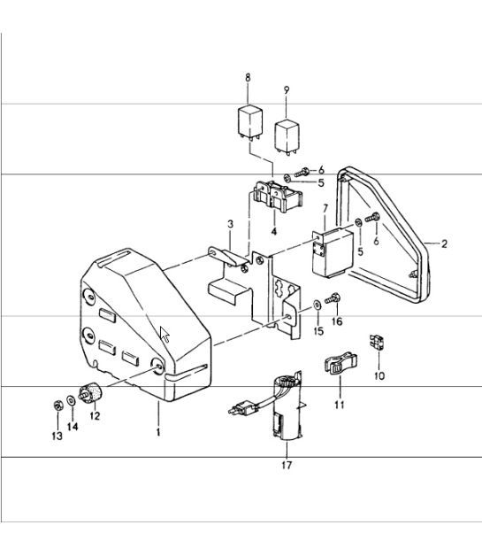 Diagram 901-05 Porsche Boxster GTS 718 2.5L Schaltgetriebe (365 PS) Elektrische Ausrüstung