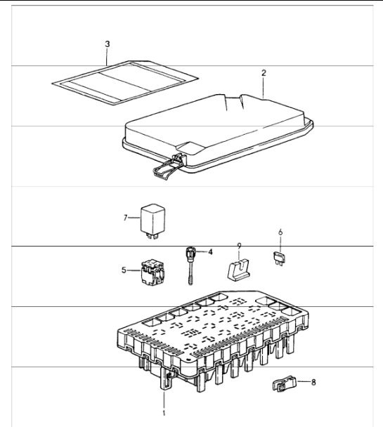 Diagram 902-00 Porsche Macan (95B) MK1 (2014-2018) Electrical equipment