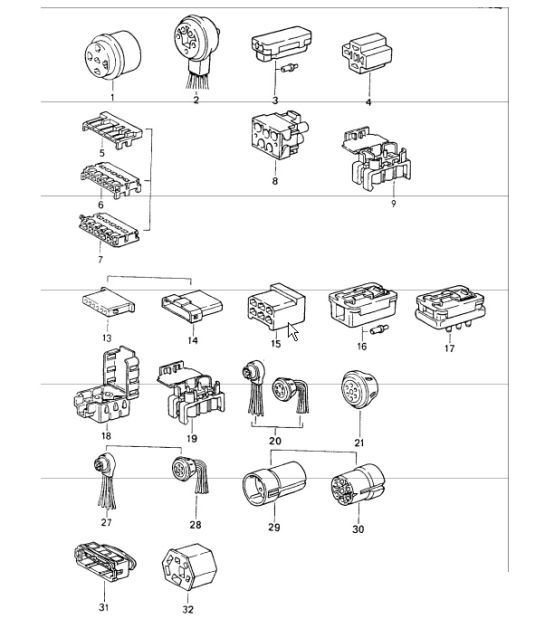 Diagram 902-62 Porsche 356 (1950-1965) Electrical equipment