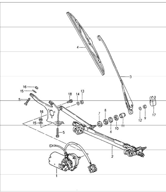 windscreen wiper system 964 1989-94