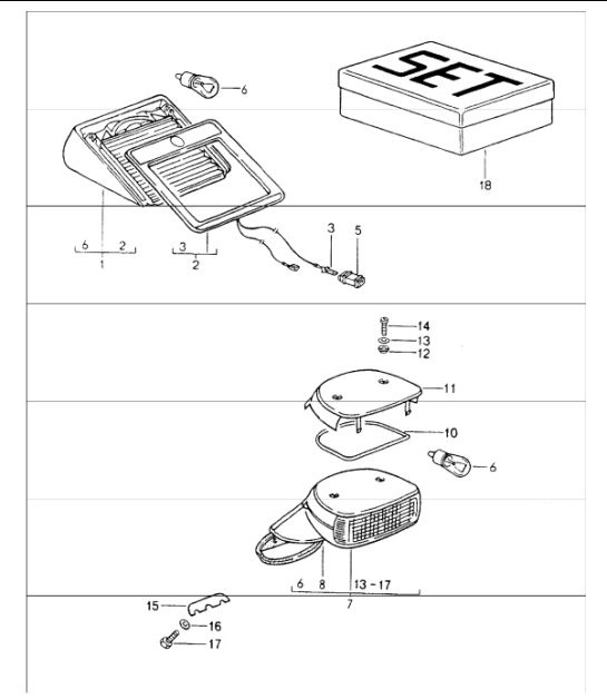 Diagram 905-10 Porsche 997 (911) MK1 2005-2008 Electrical equipment