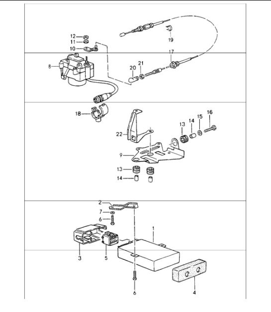 Diagram 907-01 Porsche Macan (95B) MK1 (2014-2018) Electrical equipment