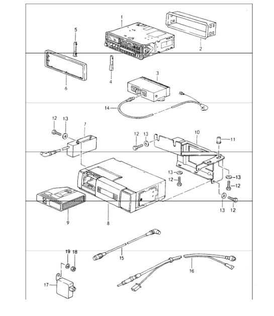 radio installation parts 964 1989-94