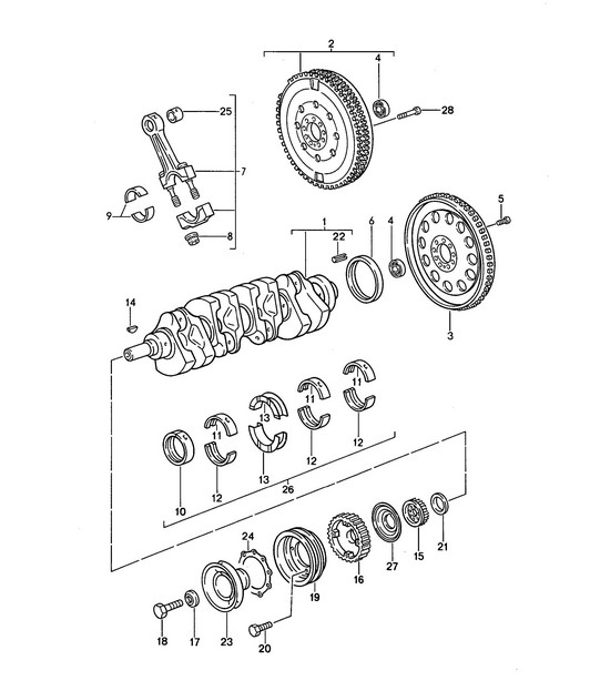 Crankshaft / Connecting rod  (Model: M44.43/44) 968 1992-95