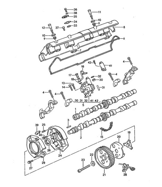 Diagram 103-005 Porsche Boxster 986/987/981 (1997-2016) Engine