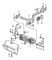 Oil cooling (Model: M44.43/44) 968 1992-95