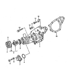 Water pump (Model: M44.43/44) 968 1992-95