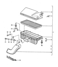Air cleaner (Model: M44.43/44)  968 1992-95