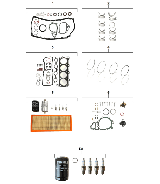 Repair kits / Maintenance set /  Gasket set  (Model: M44.43/44)  968 1992-95