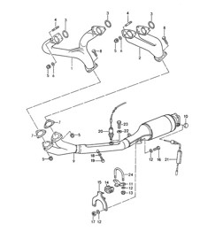 Exhaust system / Catalytic converter  968 1992-95