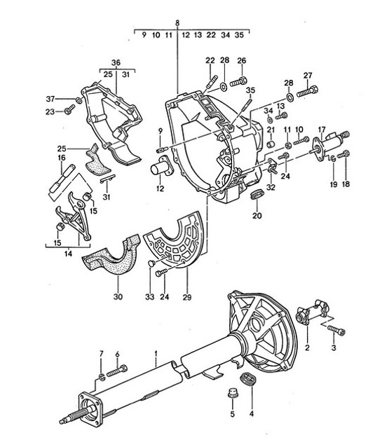 Diagram 301-000 Porsche Cayman 987C / 981C (2005-2016) Transmission