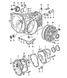Manual transmission / Replacement transmission / Transmission case (Model: G44.00)  968 1992-95