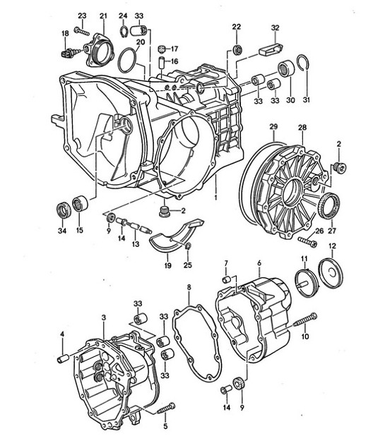Diagram 302-000 Porsche Macan (95B) MK1 (2014-2018) Transmission