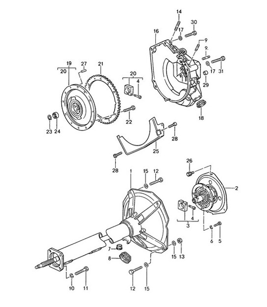 Diagram 310-000 Porsche Cayman 718C (982C) 2017>> Transmission