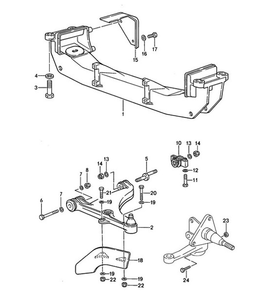 Diagram 401-000 Porsche 955  Cayenne Turbo S 4.5L 2006>> Front Axle, Steering 