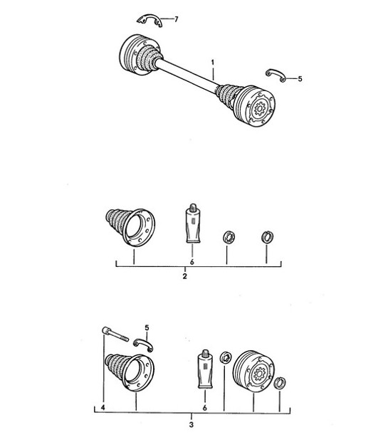 Diagram 501-010 Porsche Macan (95B) MK1 (2014-2018) Rear Axle