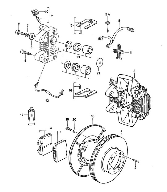 Disc brake / Rear axle 968 1992-95