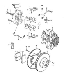Disc brake / Rear axle 968 1992-95