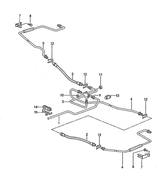 Brake lines / Rear 968 1992-95