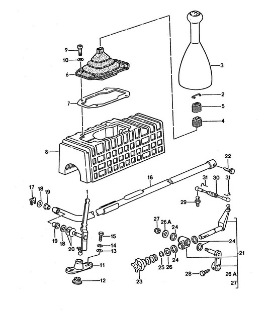Actuator for Manual transmission 968 1992-95