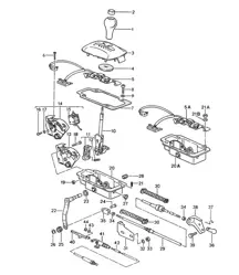 Selector lever / SHIFT-LOCK KEY-LOCK (PR: M249, Tiprtonic transmission) 968 1992-95