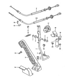 Accelerator control / Accelerator cable 968 1992-95