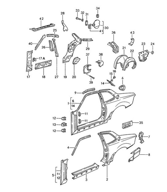 Diagram 801-015 Porsche Macan (95B) MK1 (2014-2018) Body