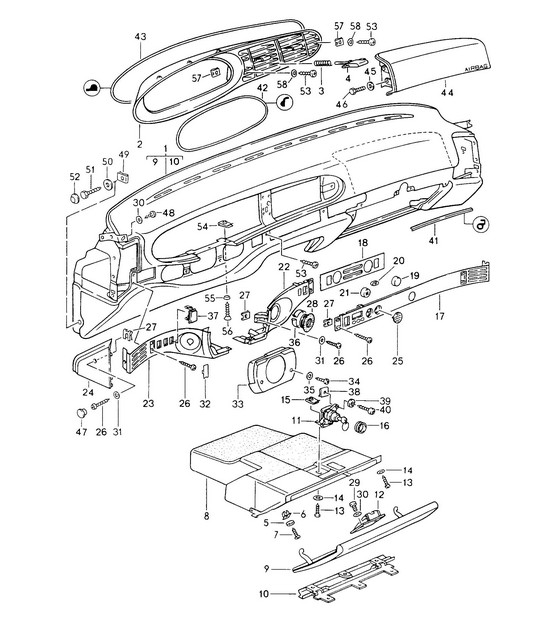 Dashboard trim 968 1992-95