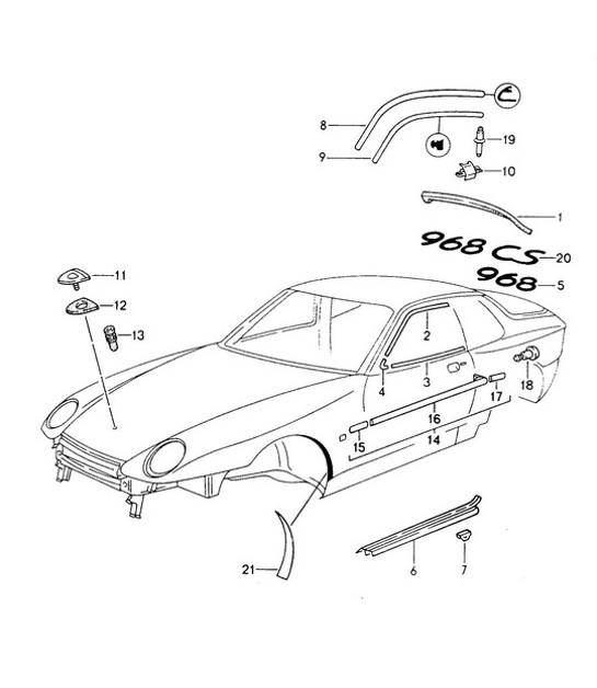 Diagram 810-000 Porsche Macan (95B) MK1 (2014-2018) Body