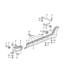Sill cover 968 1992-95