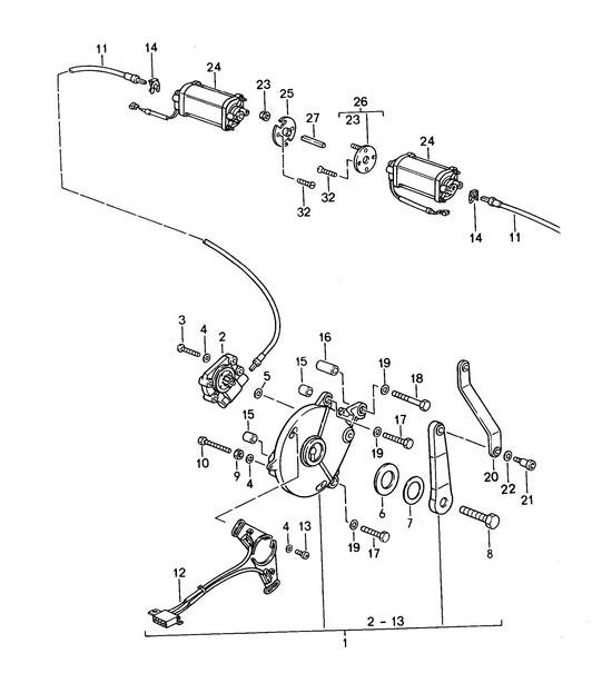 Convertible top control / Electric - CABRIO - 968 1992-95