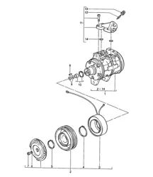 Compressor (PR:573, Air conditioner) 968 1992-95