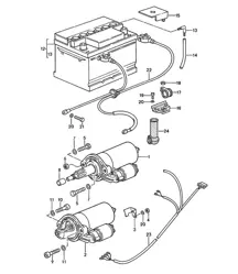 Starter / Battery / Wiring harnesses 968 1992-95