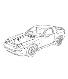Wiring harnesses / Engine compartment / Heating / Air conditioner 968 1992-95