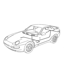 Wiring harnesses / Passenger compartment - COUPE -  968 1992-95