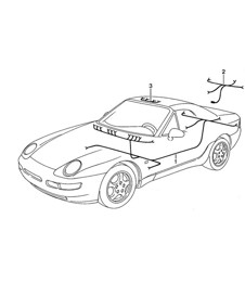 Wiring harnesses / Passenger compartment - CABRIO - 968 1992-95