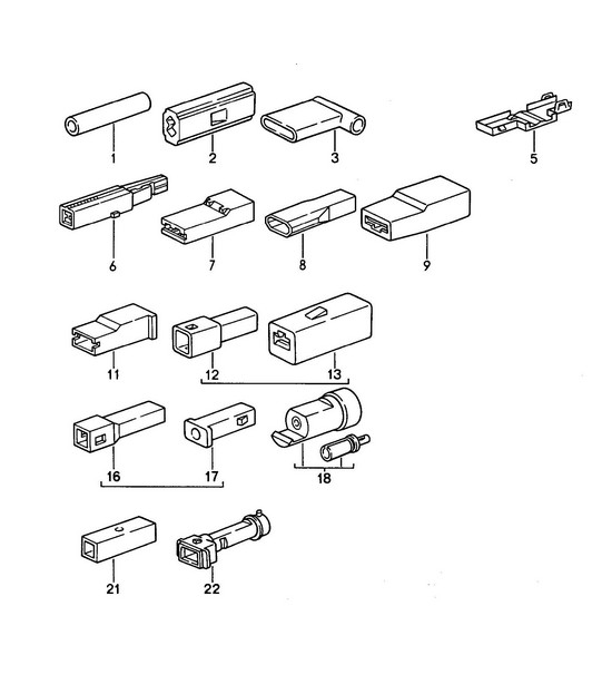 Insulated cable connection / Connector housing / Single pole 968 1992-95