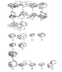 Connector housing - 2-pole - 968 1992-95