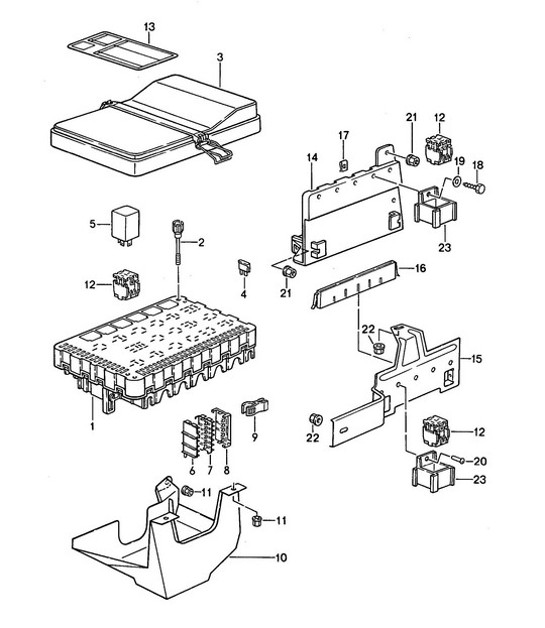 Diagram 903-005 Porsche Boxster 718 (982) 2017>> Electrical equipment