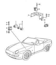 Relay for Convertible top control - CABRIO - 968 1992-95