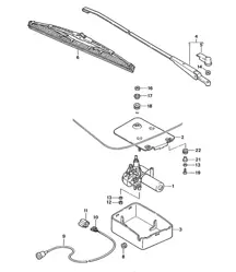 Rear window wiper 968 1992-95