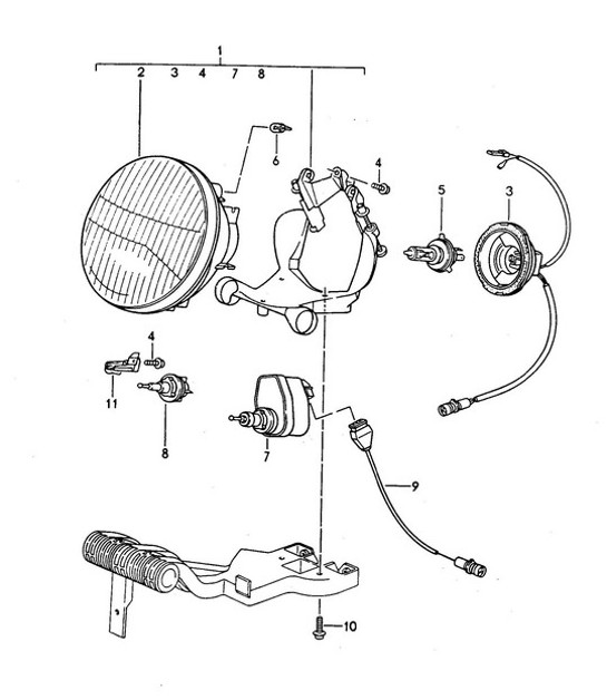 Diagram 905-000 Porsche Macan (95B) MK1 (2014-2018) Electrical equipment